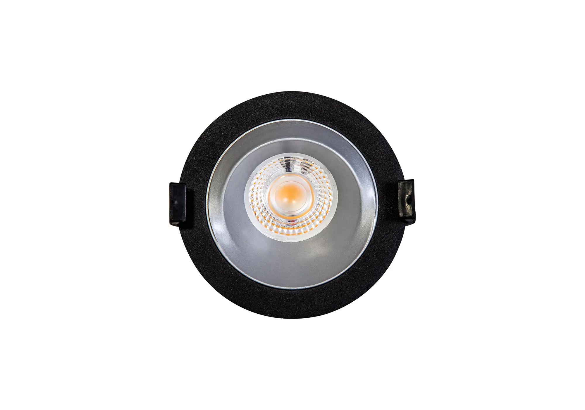 Bonia 10 Dimmable Tridonic 10W 631lm 2700K 36°, Black/Silver 27° Angled Round Downlight , NO DRIVER REQUIRED, 5yrs Warranty DM201188  Dlux Bonia 10